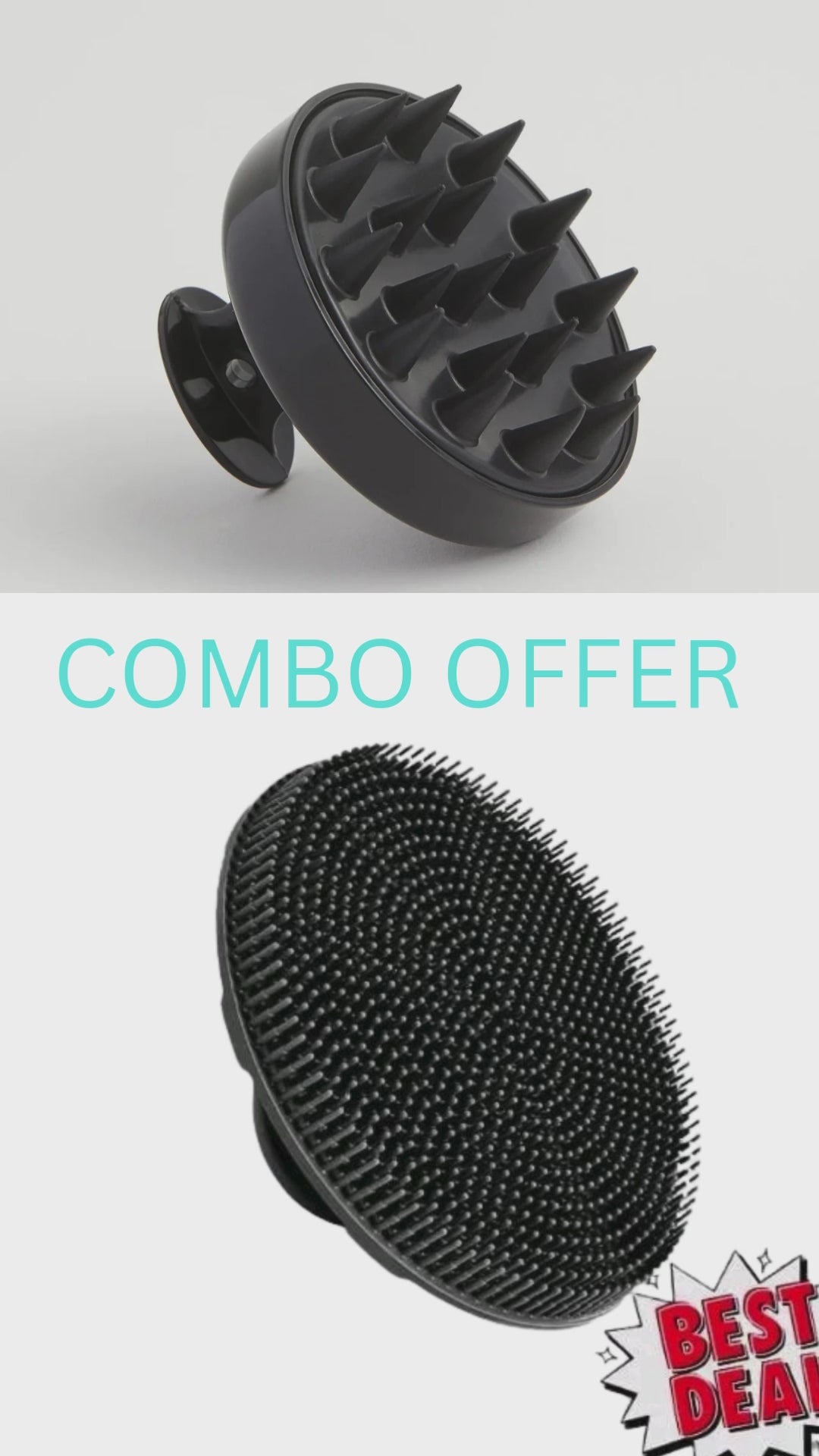 Combo Body Brush With Hair Scalp Massager